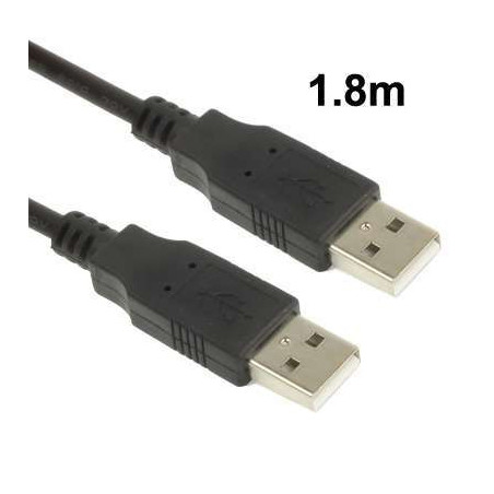 Rallonge USB 2.0  male vers USB 2.0 male - 1.8 mètre