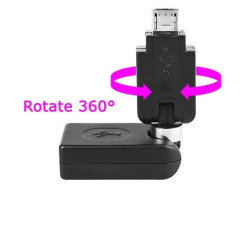 Adaptateur USB Femelle vers micro USB male - rotation 360°