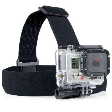 Bandeau de fixation   frontale avec pivot orientable pour camera GoPro
