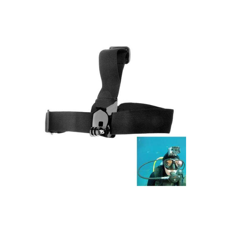 Bandeau de fixation   frontale - elastique - avec pivot orientable pour camera GoPro