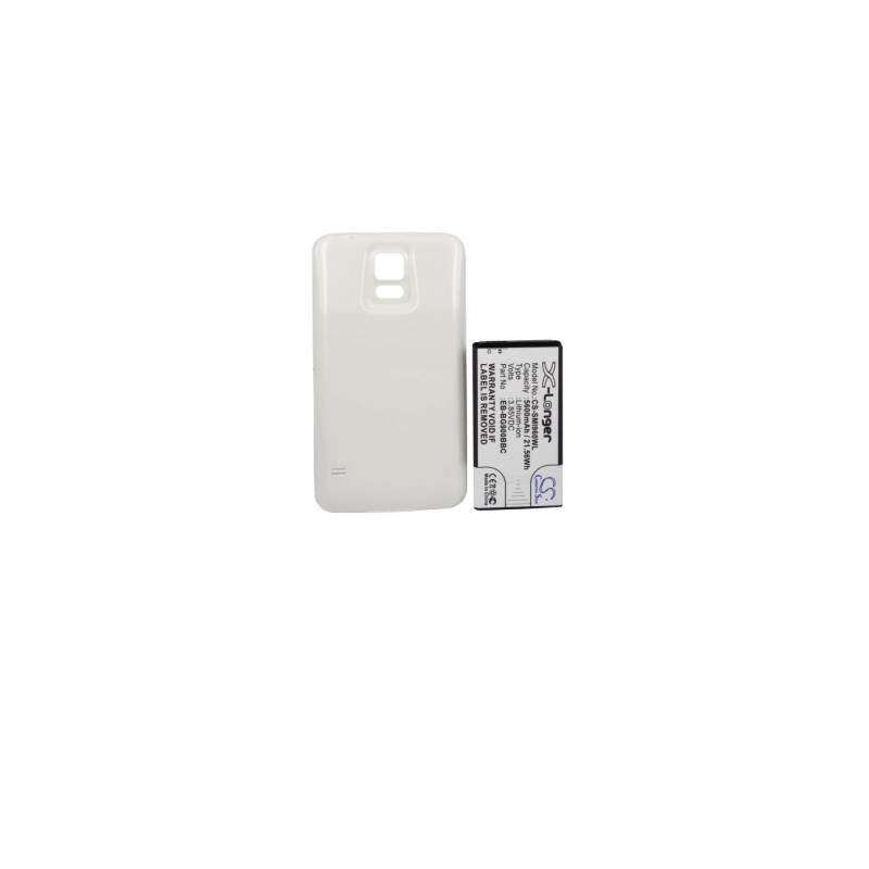 Batterie haute capacité - capot Blanc - 5600  mAh - pour Samsung Galaxy  S5