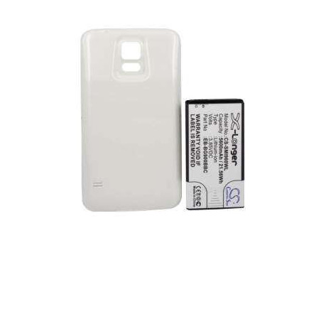 Batterie haute capacité - capot Blanc - 5600  mAh - pour Samsung Galaxy  S5
